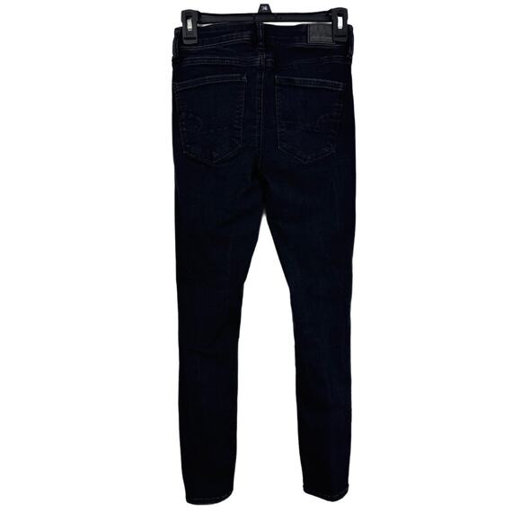 American Eagle Next Level Stretch Black Distressed Jeans Size 2 Short - Picture 3 of 13